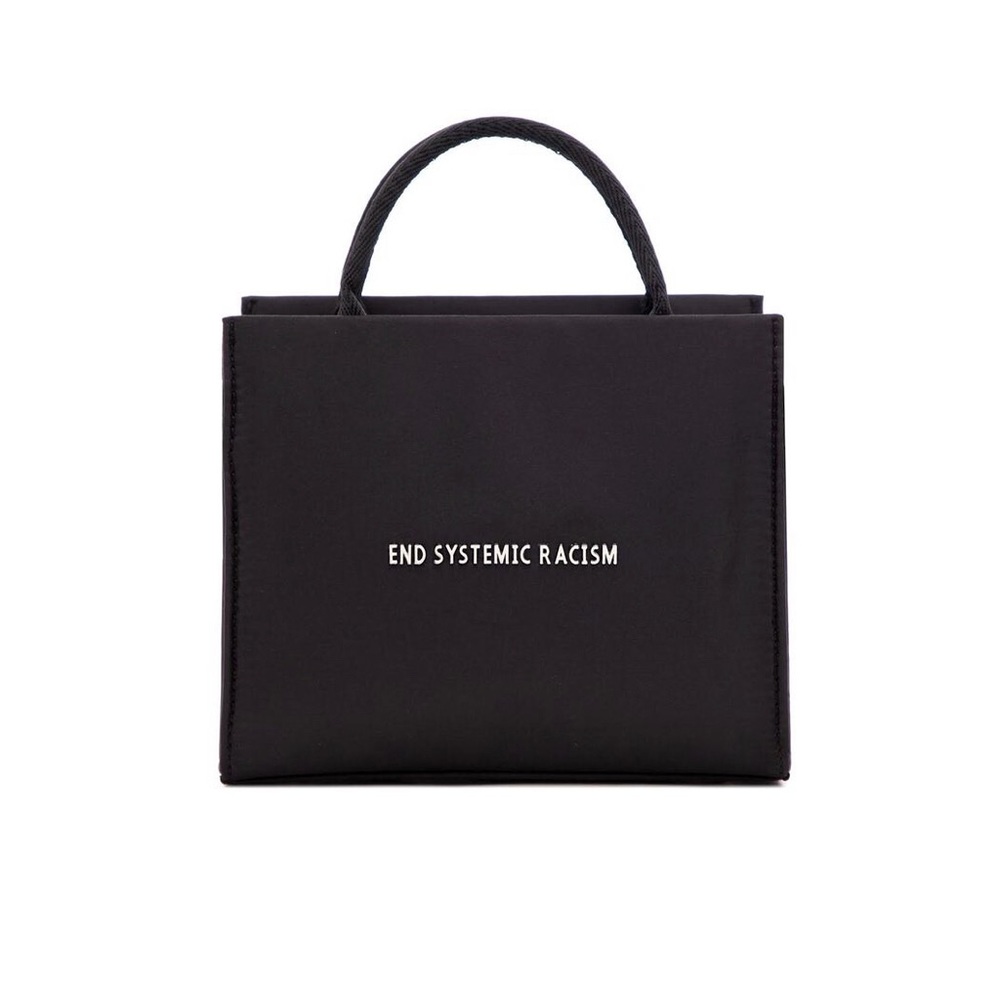ESR Black Satin tote Brandon Blackwood